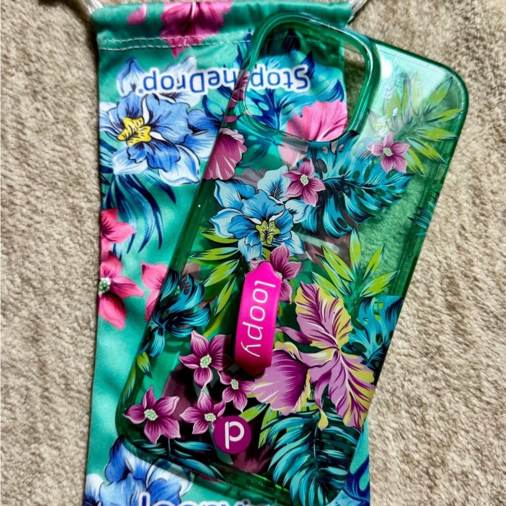 ***ISO/TAG ME *** Loopy Floral Phone Case with Pouch